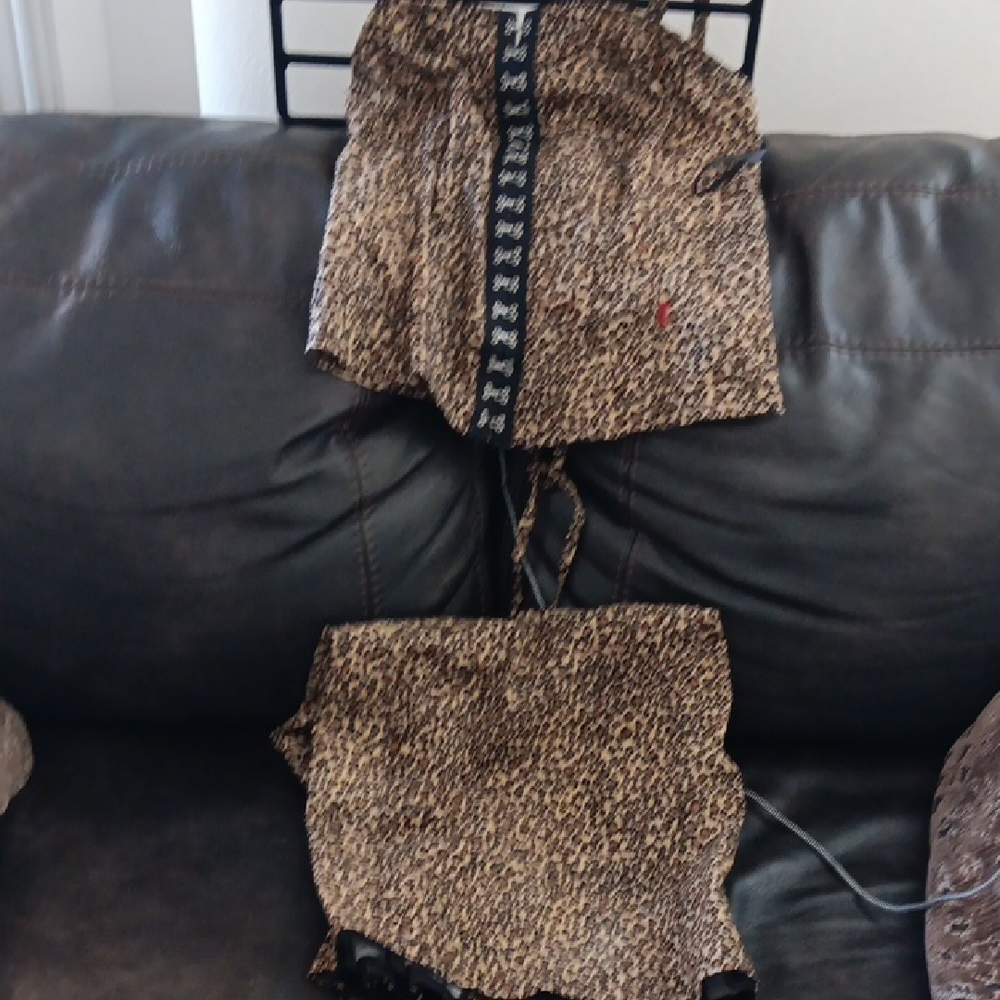 Two Piece Leopard Print Outfit. Size 14. Sexy.